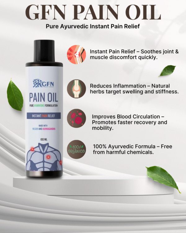 gfn pain oil – pure ayurvedic instant pain relief (100ml)